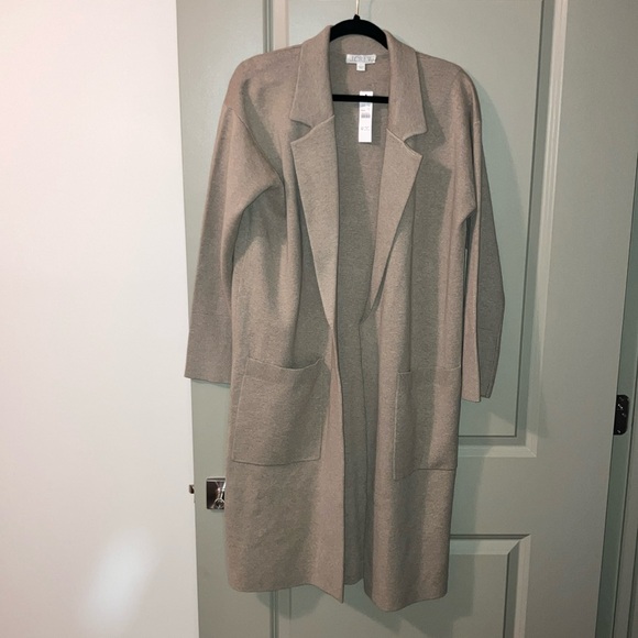 NWT J. Crew Ella Sweater Tan Long Cardigan Sz S - Picture 2 of 8